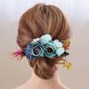 Flower Hair Clip for Women - Elegant Hair Accessory for Wedding, Party & Daily Wear (Blue)