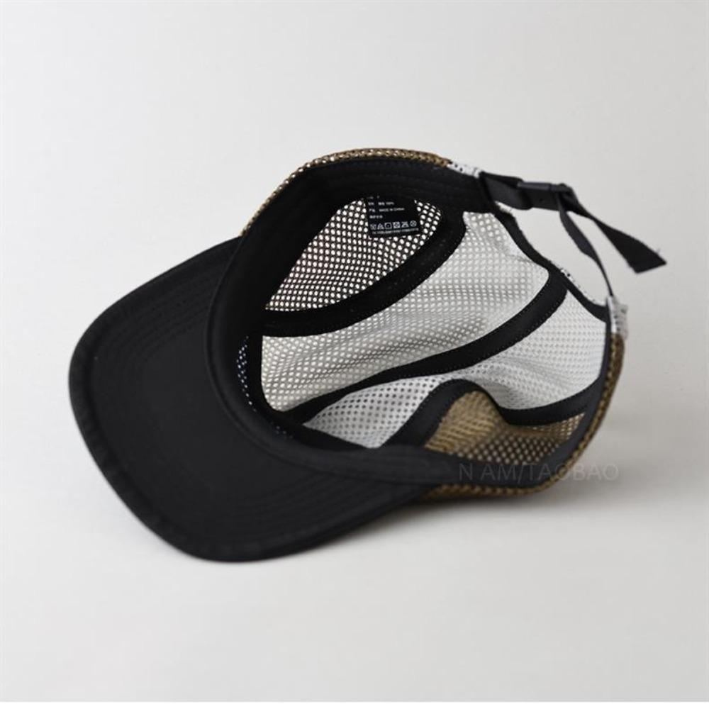 Flat-brimmed Sun Visor Cap 5 Panel Quick-drying Hat Japanese Style Mesh Baseball Cap  Unisex