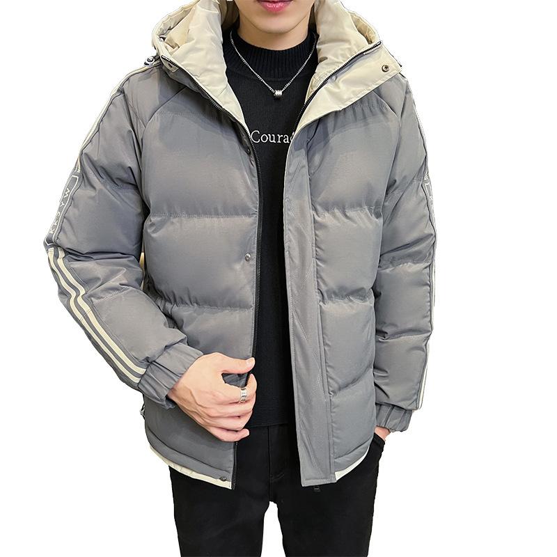 M-8XL Cotton Clothing Men's Winter Loose Waterproof Thickened Cotton Jacket Leisure Short Section Bread Clothing Hooded Cotton Coat Fashion Casual