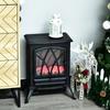 Electric Fireplace with Heating, Electric Fireplace with LED Flame Effect, 1000/2000W Decorative Fireplace, Electric Fireplace Fire Stove, Black