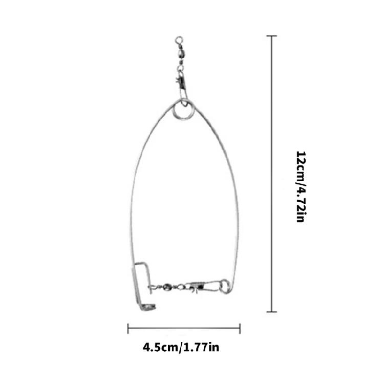 Eisangeln Automatischer Hakensteller Angelhaken Automatisches Angelgerät Edelstahl Federn Geladen Schnellhaken