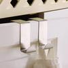 2-20Pcs Drawer Hook Stainless Steel Reversible Over Door Cabinet Cupboard Door Towel Hanger Holder Hook Rack for Office Kitchen