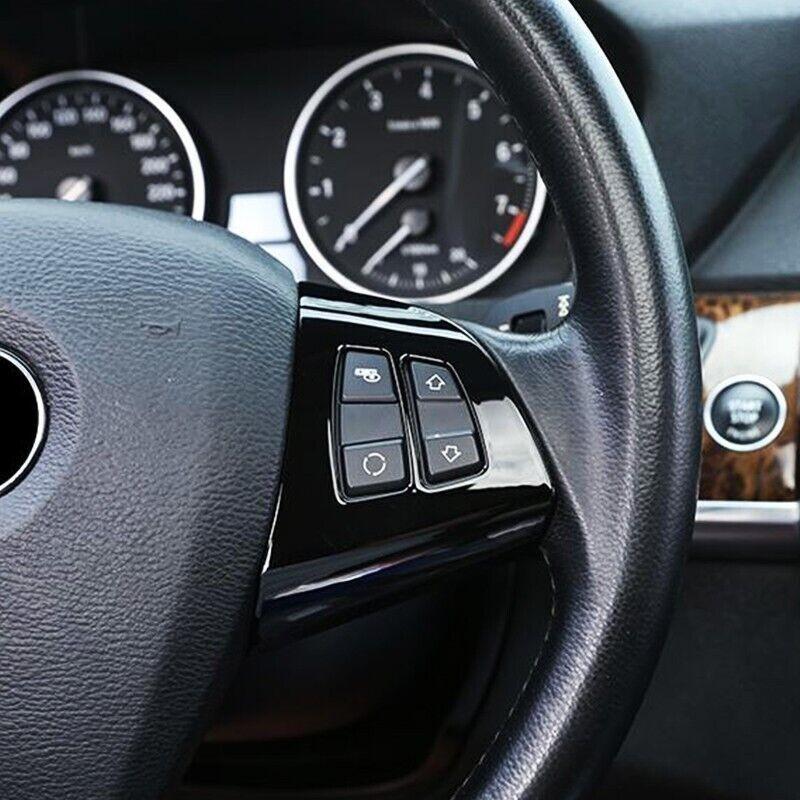 Car Interior Steering Wheel Button Cover Trim Fit For 2008-2013 BMW X5 X6 E70