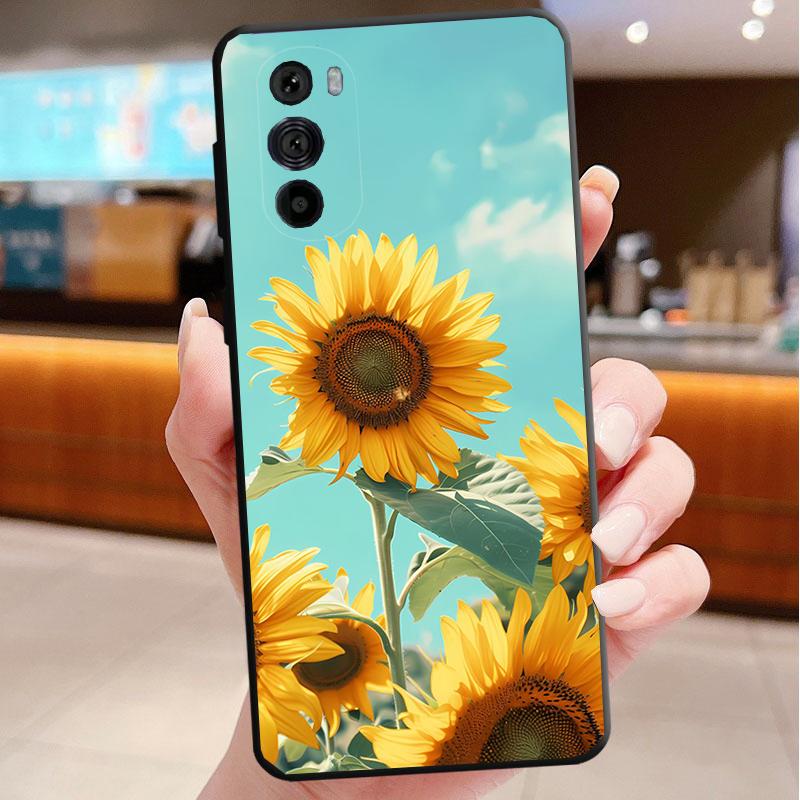 Sunflower Phone Case For Motorola Edge 60 50 40 Pro 60 50 40 30 Ultra Neo Fusion Moto G Play G Stylus G Carcasas