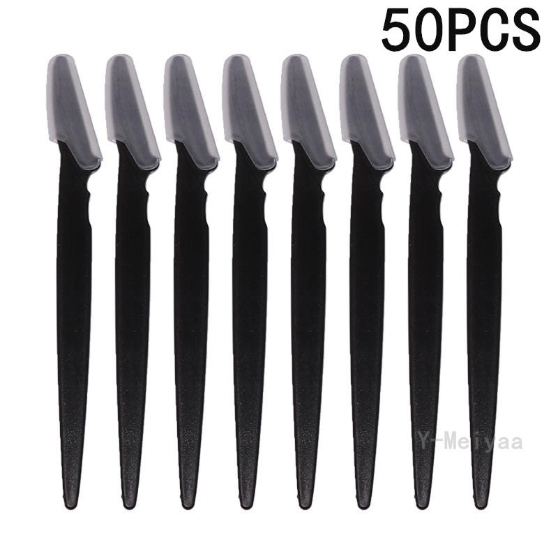 5/10/50Pcs Eyebrow Trimmer Makeup Tools Safe Eye Brow Razor Face Body Hair Removal Shaver Blades Woman Eyebrows Shaping Knife