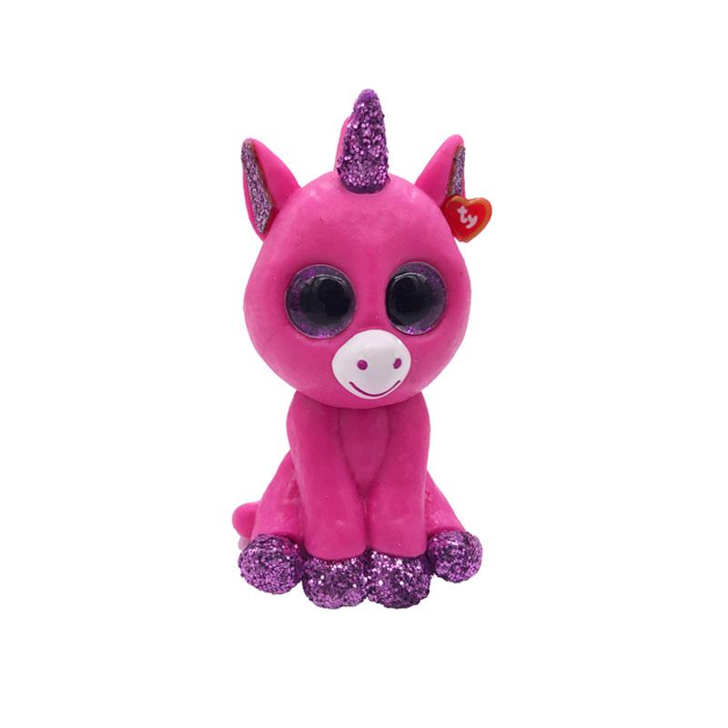 TY Mini Big Eye Handdrawn Collection Dolls Cute Pet Flamingo Penguin Owl Unicorn Seal Maicho Dog Toys Display Decorative Dolls
