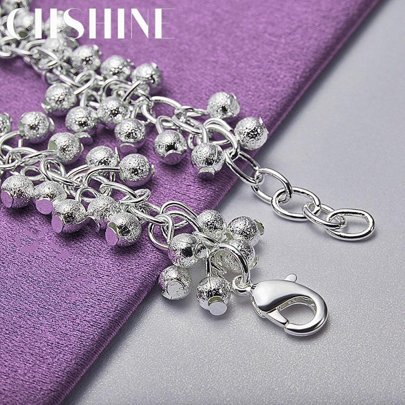 CHSHINE 925 Sterling Silver Matte Grape Bead Bracelet For Women Fashion Charm Jewelry