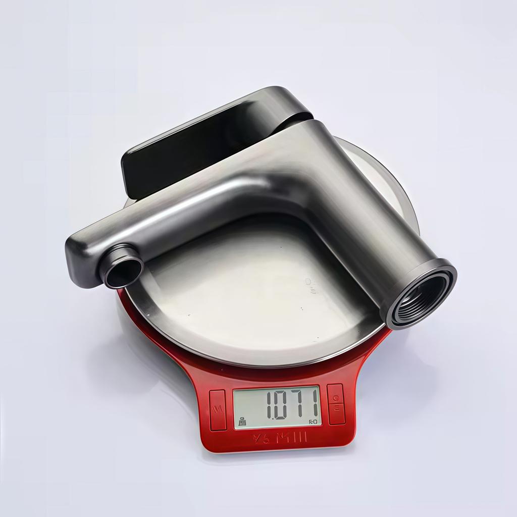 Modern Single-Hole Basin Tap Cold and Hot Water Mixer Faucet with Ceramic Valve Core for Bathroom Bathtub and Sink