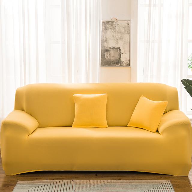 Waterproof Dark Grey Sofa Furniture Cover Elastic Sofa Covers Designed For Living Room Plain Couch Slipcovers Funda De Sofa Furniture Couverture De