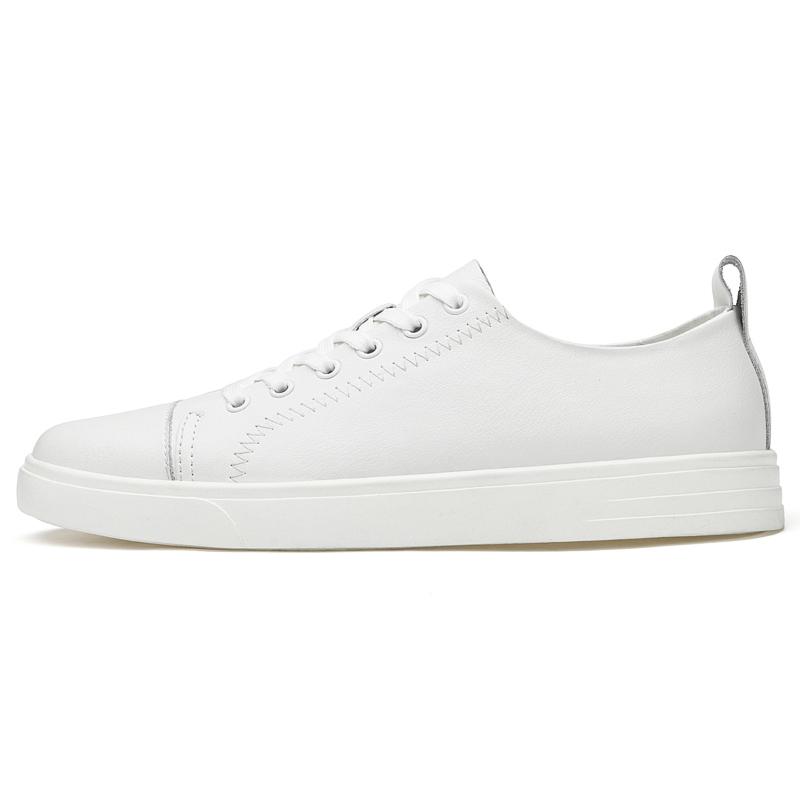Luxuriöse Trend-Sneaker Neue Herren-Freizeitschuhe Schnürschuhe Weiß Herrenschuhe Bequeme Walking-Sneaker Echtes Leder Ballerinas Slipper