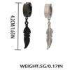 Punk Style Feather Design Dangle Earrings, 1 Count/ 1 Pair Fashionable Dangle Earrings for Men & Women for Party, Daily Decor, T