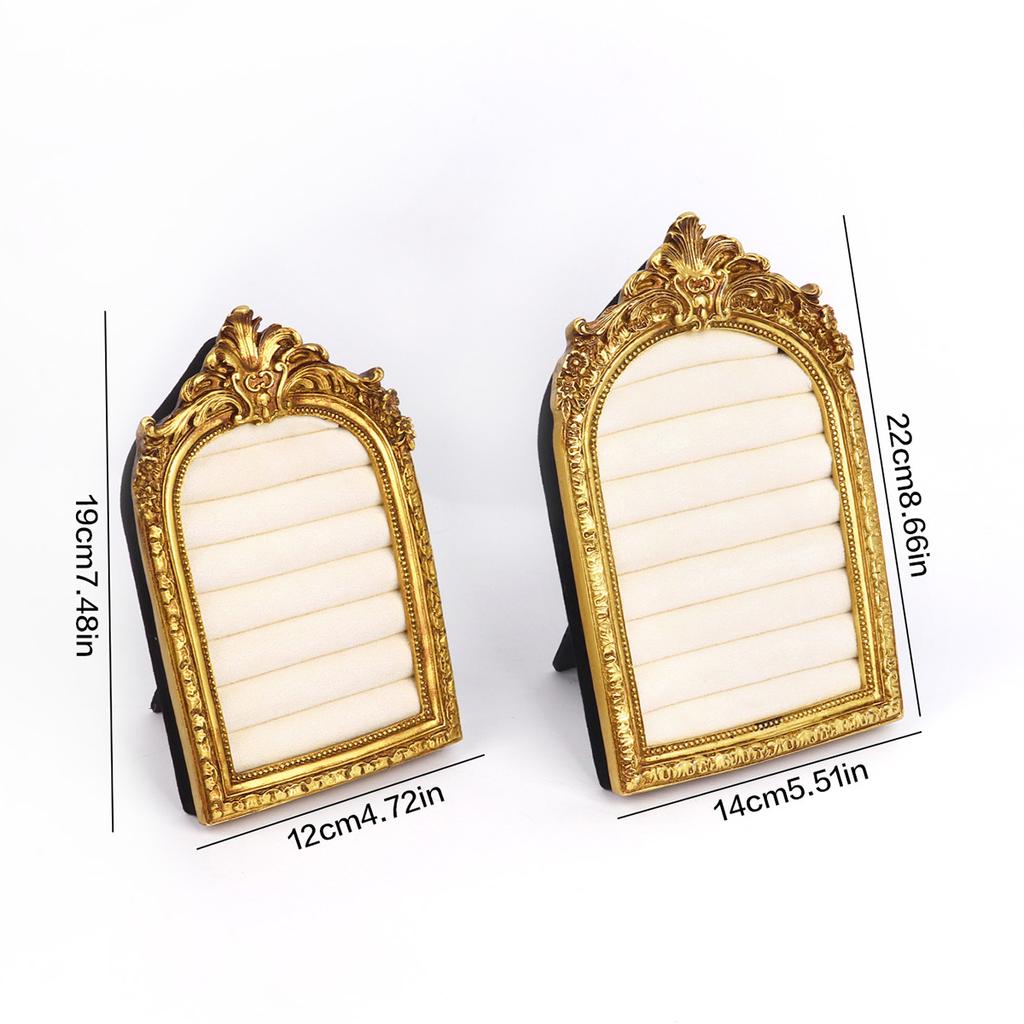 Vintage Jewelry Storage Shelf Velvet Earring Ring Shelves Jewelry Frame Display Shelves Home Decoration Display Cabinet