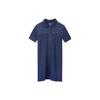 Classic Logo Knitted Polo Dress Women Dresses Navy-Blue CL271-NYJ