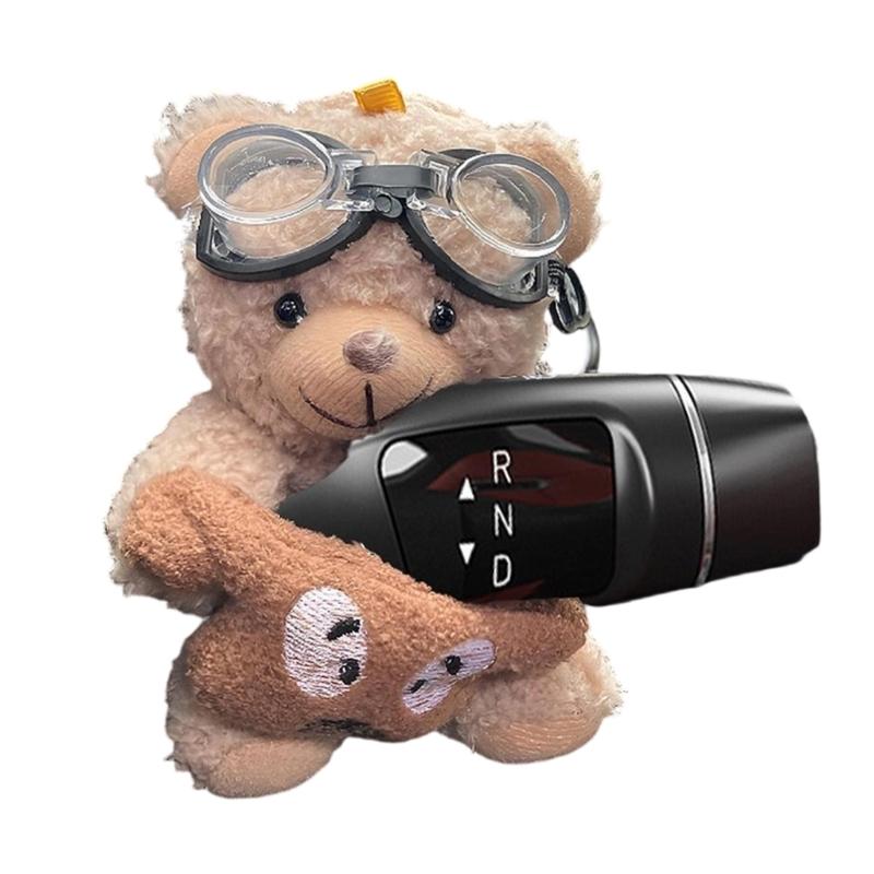 

Soft Stuffed Sweet Plush Bear Vehicle Dashboard Interior Ornament Multipurpose Decorative Doll For Gear Shifting Wiper