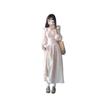 Simple and Generous, High-end Wear, Coffee Break French Pink Long-sleeved Dress, Unique and Beautiful Waist Skirt In Early Autumn