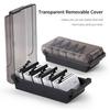 Professional Business Card Holder Box for  , Large Capacity 500 Card Storage with Dividers and Index Tabs, Clear Plastic Lid