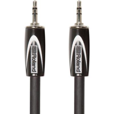 Roland 3m Audio Copper Spiral Black RCC-10-3535 Cable, 3.5mm-3.5mm Straight, High-Purity Oxygen-Free Wire, High-Density Construction,