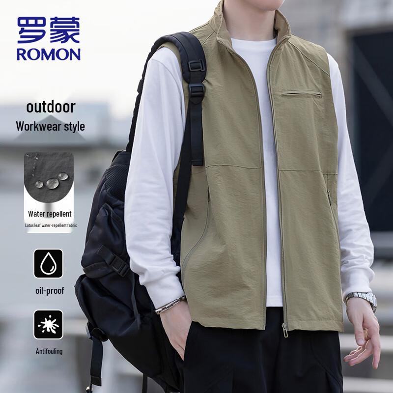

Romon Men s Outdoor Multi-Pocket Workwear Vest 3XL