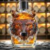 300ml Whiskyflasche Karaffe Wolfskopf Form Hohes Borosilikatglas Weinflasche Auslaufsichere Dichtung Whisky Karaffe
