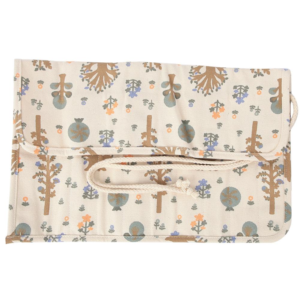 Сумка-свертка для карандашей из холста, 20 отделений, большая вместимость, сумка для хранения кистей, художественные принадлежности