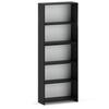 Office Bookshelf Black 70 CM 5 Shelves Binders Toys Loft