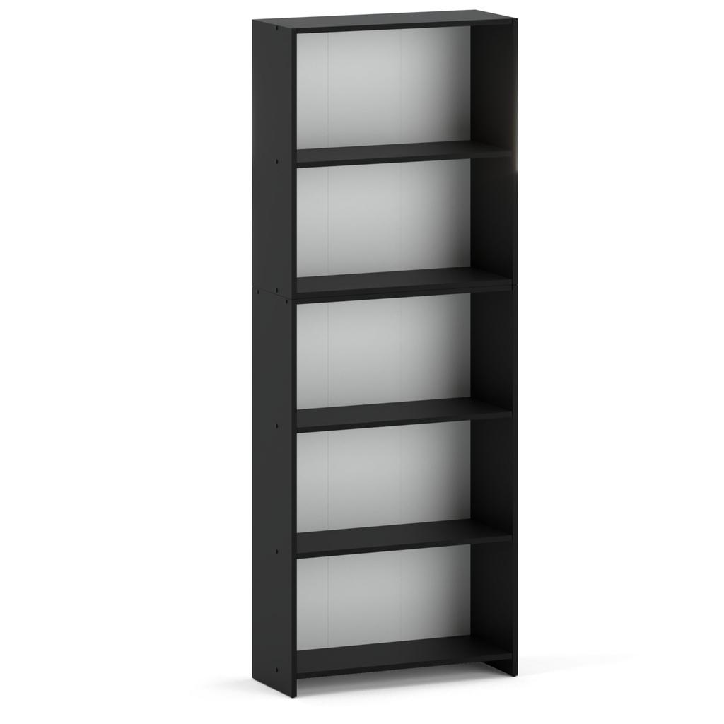 Office Bookshelf Black 70 CM 5 Shelves Binders Toys Loft