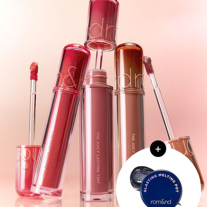 

rom&nd [НОВИНКА/Набор из 2 шт.] The Juicy Lasting Tint x2 (+ Glasting Melting Pot #Blackberry Pot в подарок) 04 Pig Pig