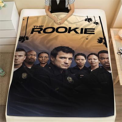 1 buc. Pătură din flanelă cu imprimeu THE ROOKIE, Calitate înaltă, Confortabilă pentru toate anotimpurile, Decor pentru casă, Căldură și confort, Perfectă pentru cadouri de Crăciun93