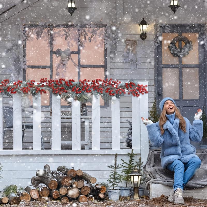 1PC 39.37 Inch Faux Cranberry Wreath - Versatile Fake Holly Vine for Home Decor