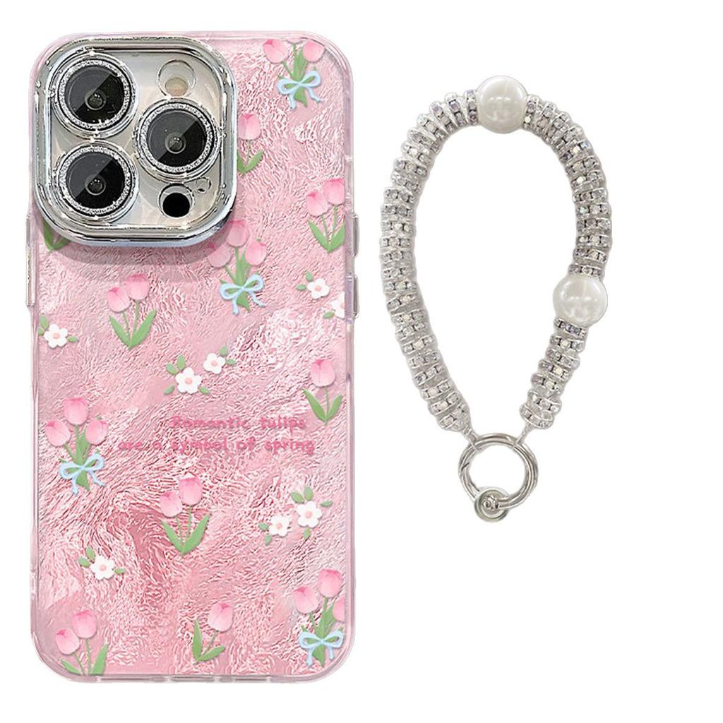 Fine Hole Glacier Pattern Mobile Phone Case Soft Edge Personalized Soft Cover Couple Cartoon All-inclusive Love Big Hole All-inclusive