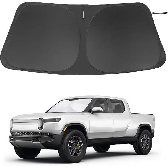 TINGLU Sun Shade For Tesla Model X Tesla X 2016-2024 2025 Accessories Windshield Sun Shade Window Shade UV Rays Protection Sun Visor Cover With