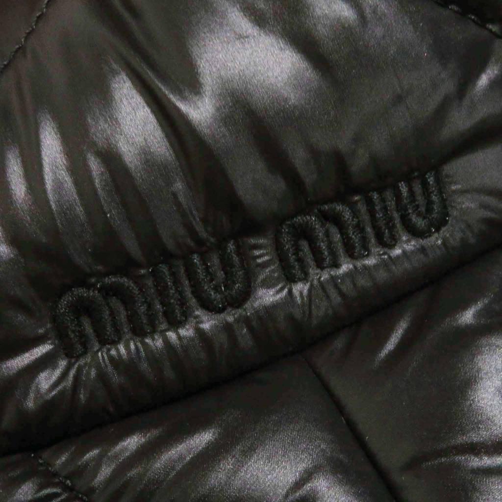 Excellent MIUMIU hat Logo embroidered black polyamide (nylon) Women S 5HC196 Used