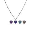 Trendy Heart Pendant Necklace: Luxury Design, Color-Changing, Temperature-Sensitive, Clavicle Chain for Women