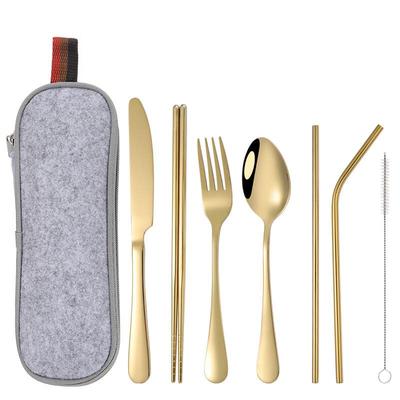 Abay Portable Stainless Steel Travel Cutlery Set