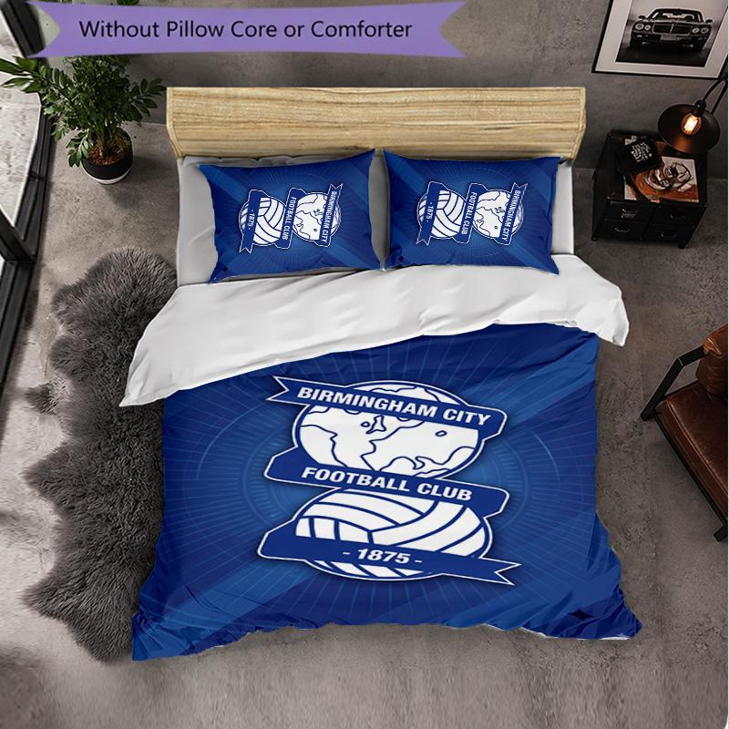 Birmingham City Themed Bedding 3Pcs Duvet Cover Set Decorative Bed Linen For Teen Room Home Decoration