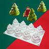 3D Christmas Tree Silicone Molds Chocolate Fondant Cake Molds Non-Stick Food Grade Silica Gel Mould for Candies Baking Tool