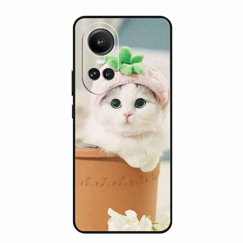 For Oppo Reno10 Pro Case Animals TPU Soft Silicone Back Cover for Oppo Reno 10 Pro 5G CPH2525 CPH2531 Protective New Phone Funda