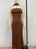 Summer Sexy Halter Neck Satin Long Dress for Women