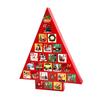 Cardboard Christmas Ornament Box Tree Advent Calendar Box, DIY Surprising Shaped Paper Hole Punch Xmas Party Treat Holder Gift Fillable Countdown for