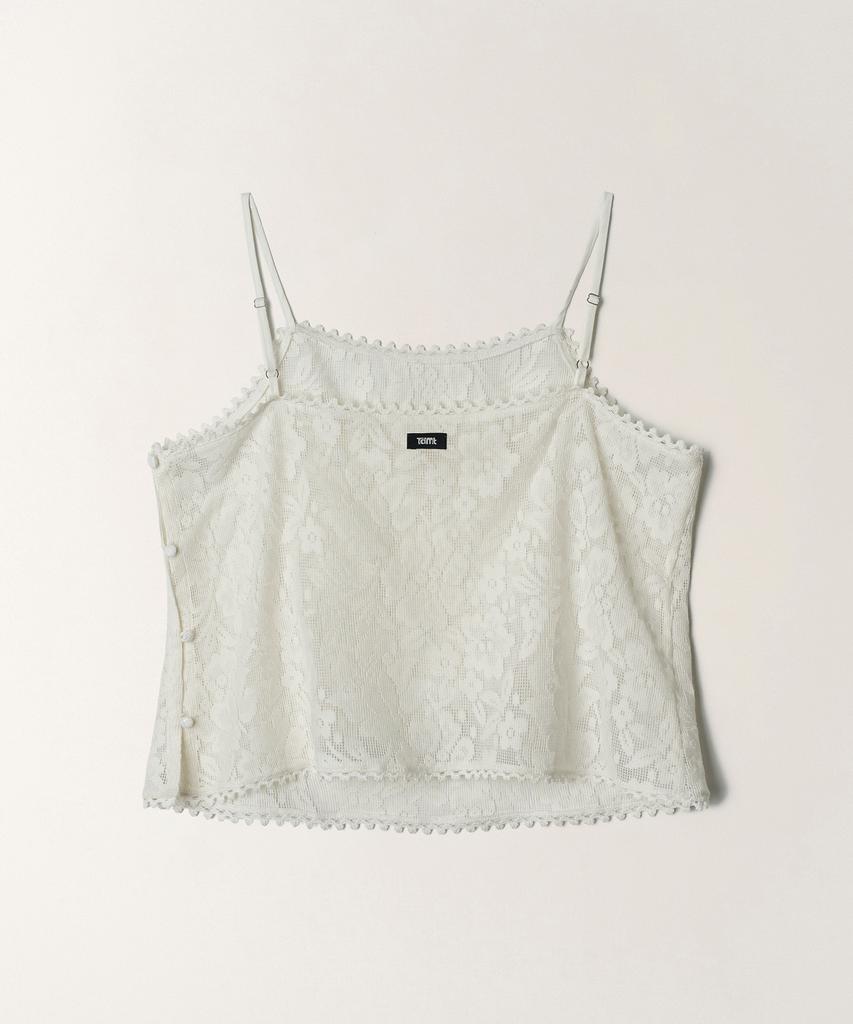 Tudument Crochet Knit Sleeveless Top_White