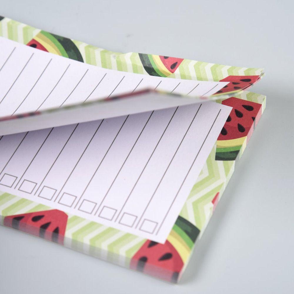 Stationery Office School Supplies Fruits Printed Pattern Memo Pad Plan Book Sticky Planner Note Pad