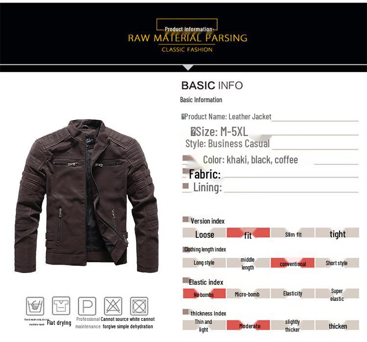 Men's PU Leather Aviator Motorcycle Jacket with Multi-Embroidery - Trendy Youth Fashion