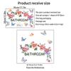 Self-adhesive Bathroom Sticker English Butterfly Flower Sticker Beautiful   Toilet