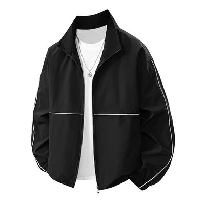 Zipper High Collar Solid Color Autumn and Winter American Retro Jacket Loose Casual Jacket Top