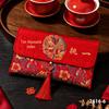 Premium Embroidered Red Envelope for Weddings and Engagement Tea Ceremonies