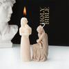 Human Growth Silicone Candle Mold Pregnant Mother Holding Baby Gypsum Form Resin Aromatherapy Soap Mould for Mother's Day Gift