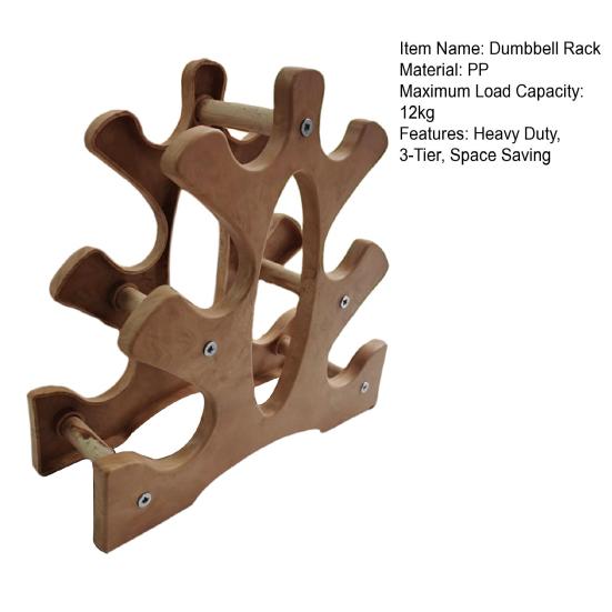 3-Tier Small Dumbbell Rack Heavy Duty Weight Organizer Holder Home Gym Space Saving Dumbbell Storage Stand