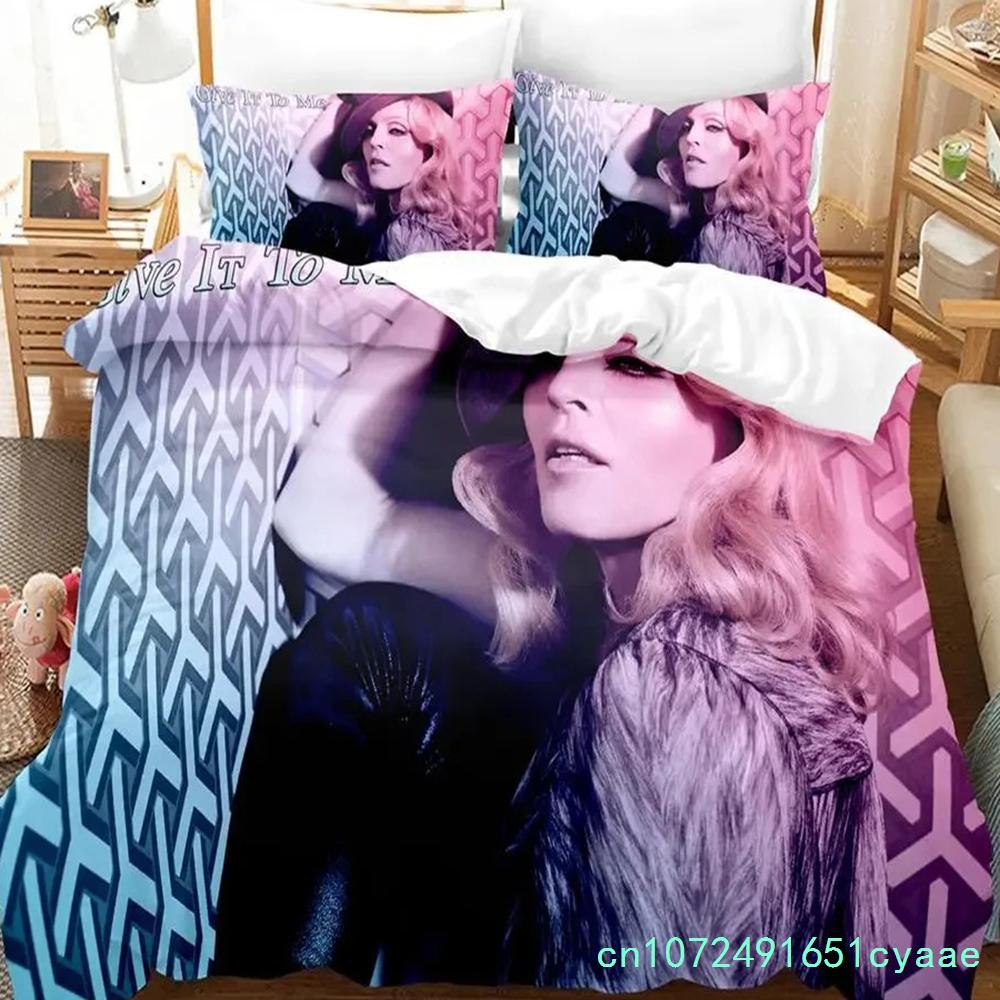 3D Print Sexy Madonna Bedding Set Duvet Cover Bed Set Quilt Cover Pillowcase Comforter King Queen Size Boys Adult Bedding Set