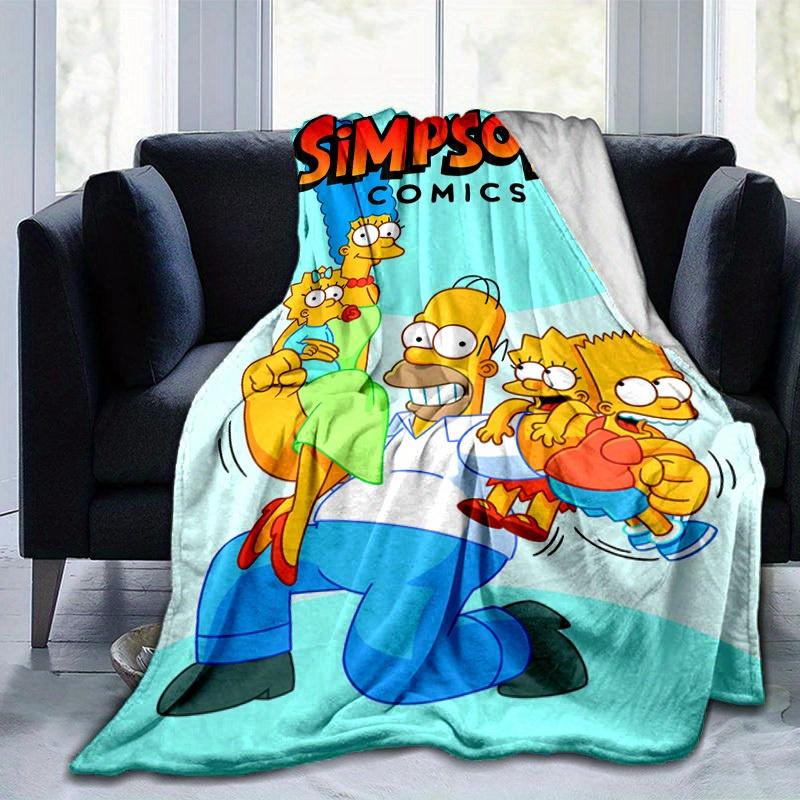 The Simpsons Cartoon Blanket, Short Plush Cute Warm Blanket, Living Room Home Decoration Sofa Four Seasons Travel