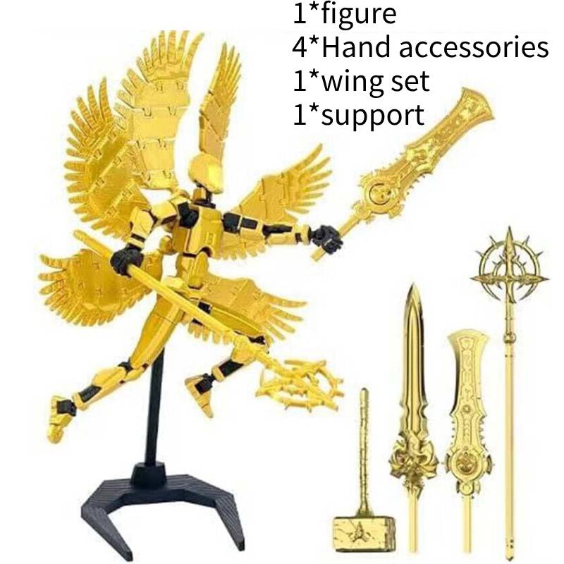 

Напечатанная на 3D экшн-фигурка Сделай сам игрушка Фигурка Подвижные суставы Позирующая Материал Pla Gold Wing